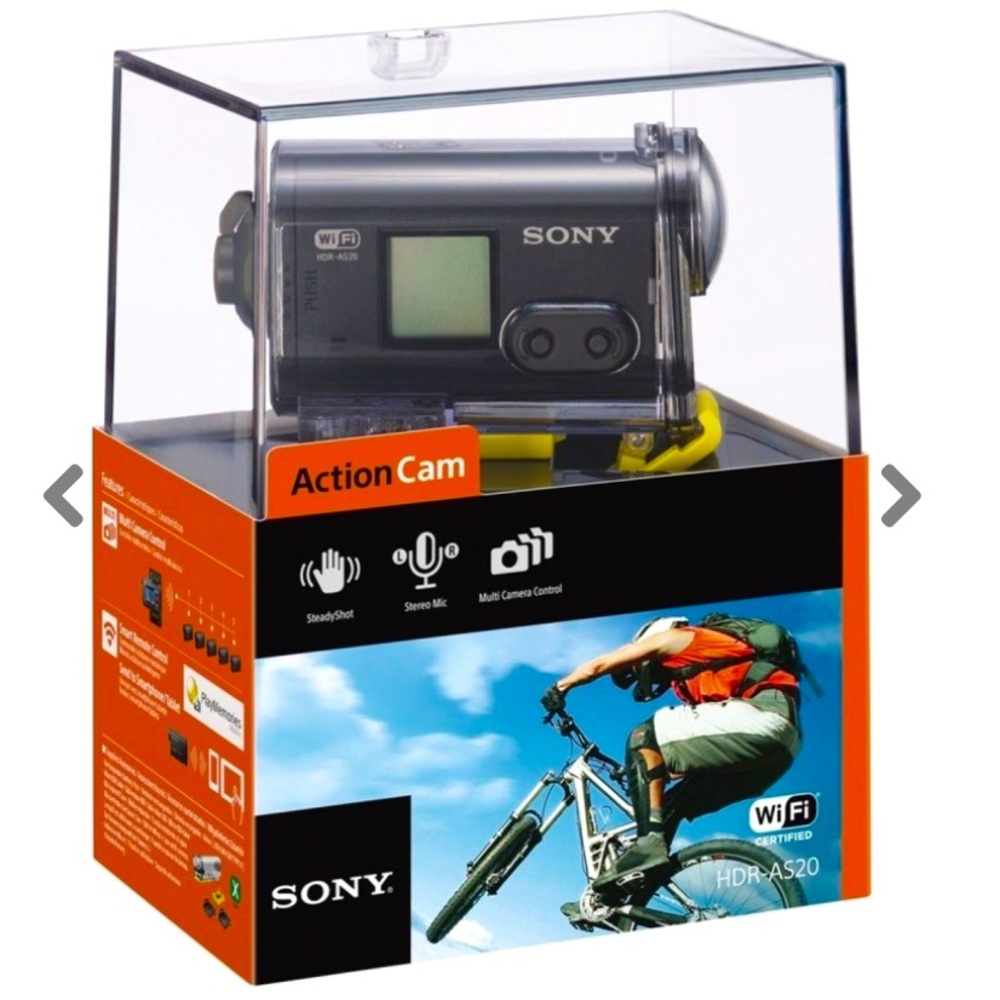 Sony Action Cam HDR-AS20 w/ 32GB Memory Card Brand New in Box